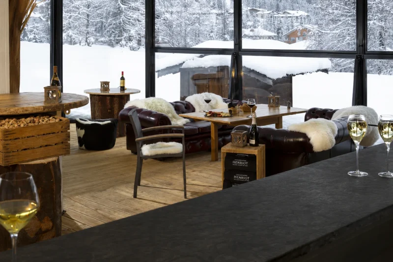 Le déjeuner au Bacchus, au pied des pistes