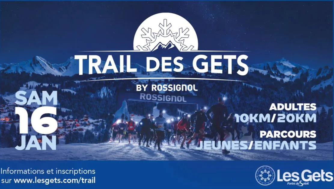 Affiche du Trail des Gets, samedi 16 janvier 2027